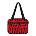 Red And Black Horror Witch Pattern Print Double Strap Bible Bag