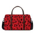 Red And Black Horror Witch Pattern Print Duffel Bag