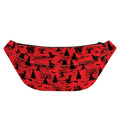 Red And Black Horror Witch Pattern Print Fanny Pack