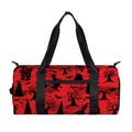 Red And Black Horror Witch Pattern Print Gym Bag