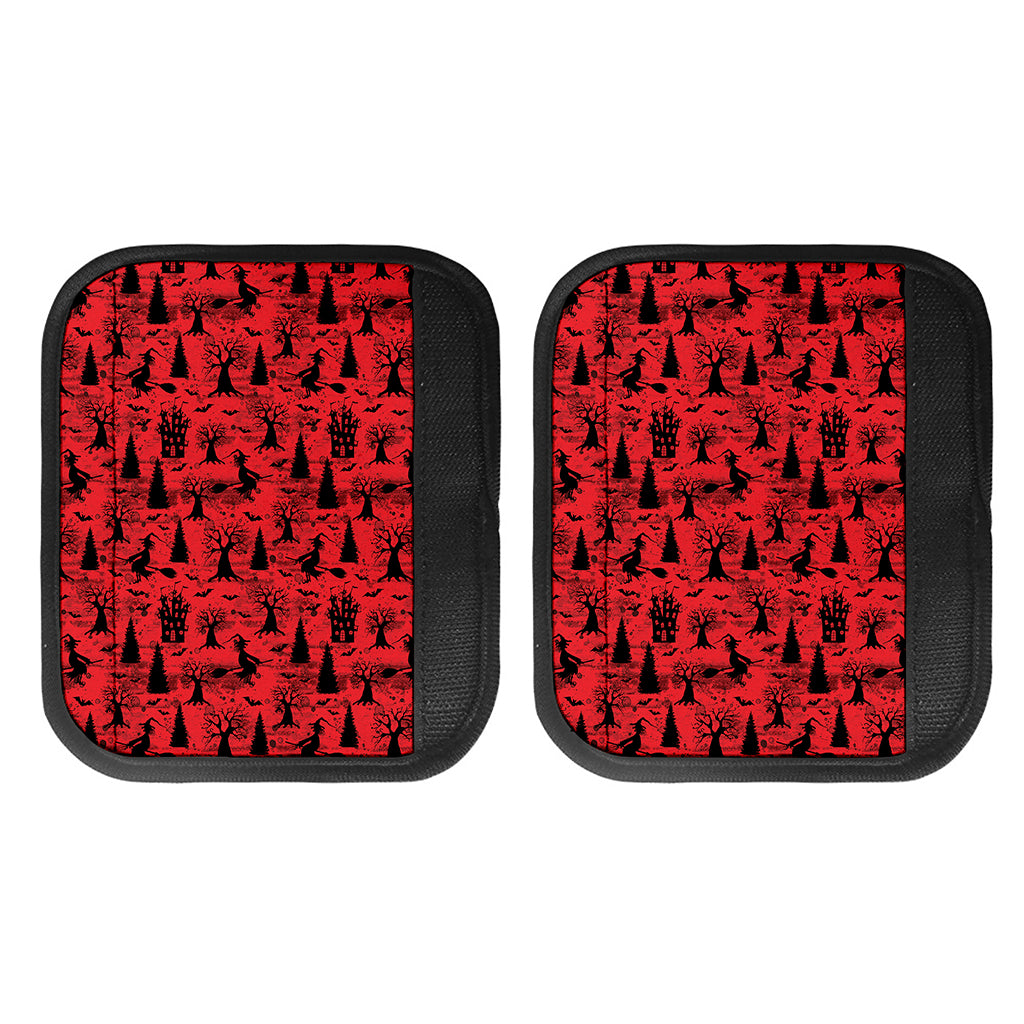 Red And Black Horror Witch Pattern Print Handle Covers