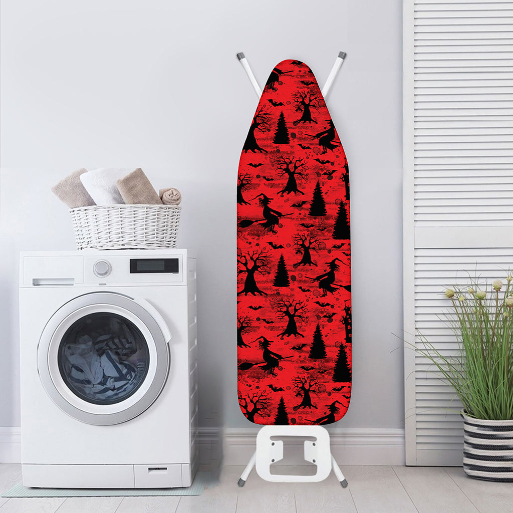 Red And Black Horror Witch Pattern Print Ironing Board Cover