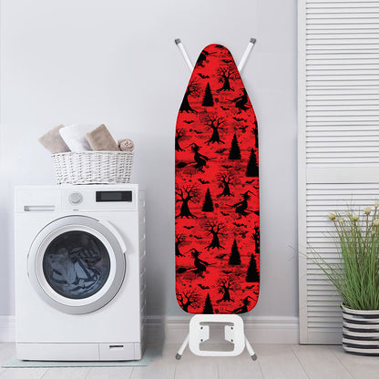 Red And Black Horror Witch Pattern Print Ironing Board Cover