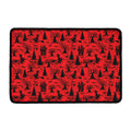 Red And Black Horror Witch Pattern Print Kitchen Mat