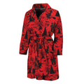 Red And Black Horror Witch Pattern Print Men's Bathrobe