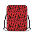 Red And Black Horror Witch Pattern Print Rectangular Crossbody Bag