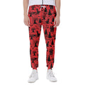 Red And Black Horror Witch Pattern Print Joggers