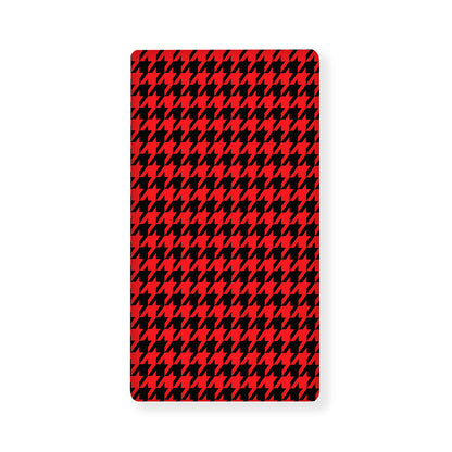Red And Black Houndstooth Pattern Print Baby Crib Sheet