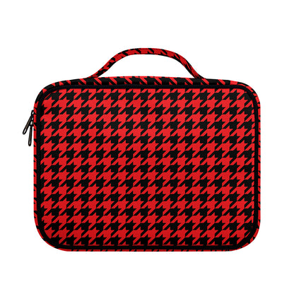 Red And Black Houndstooth Pattern Print Briefcase Bible Bag
