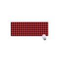 Red And Black Houndstooth Pattern Print Extended Mouse Pad