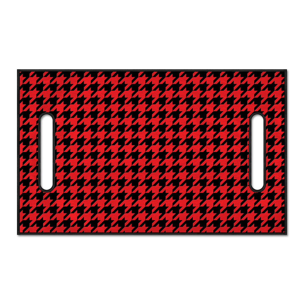 Red And Black Houndstooth Pattern Print Golf Cart Seat Cover