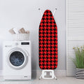 Red And Black Houndstooth Pattern Print Ironing Board Cover