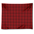 Red And Black Houndstooth Pattern Print Tapestry