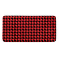 Red And Black Houndstooth Pattern Print Towel