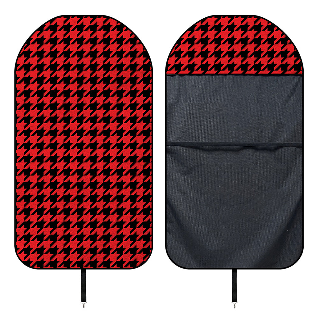 Red And Black Houndstooth Pattern Print Waterproof Car Seat Cover