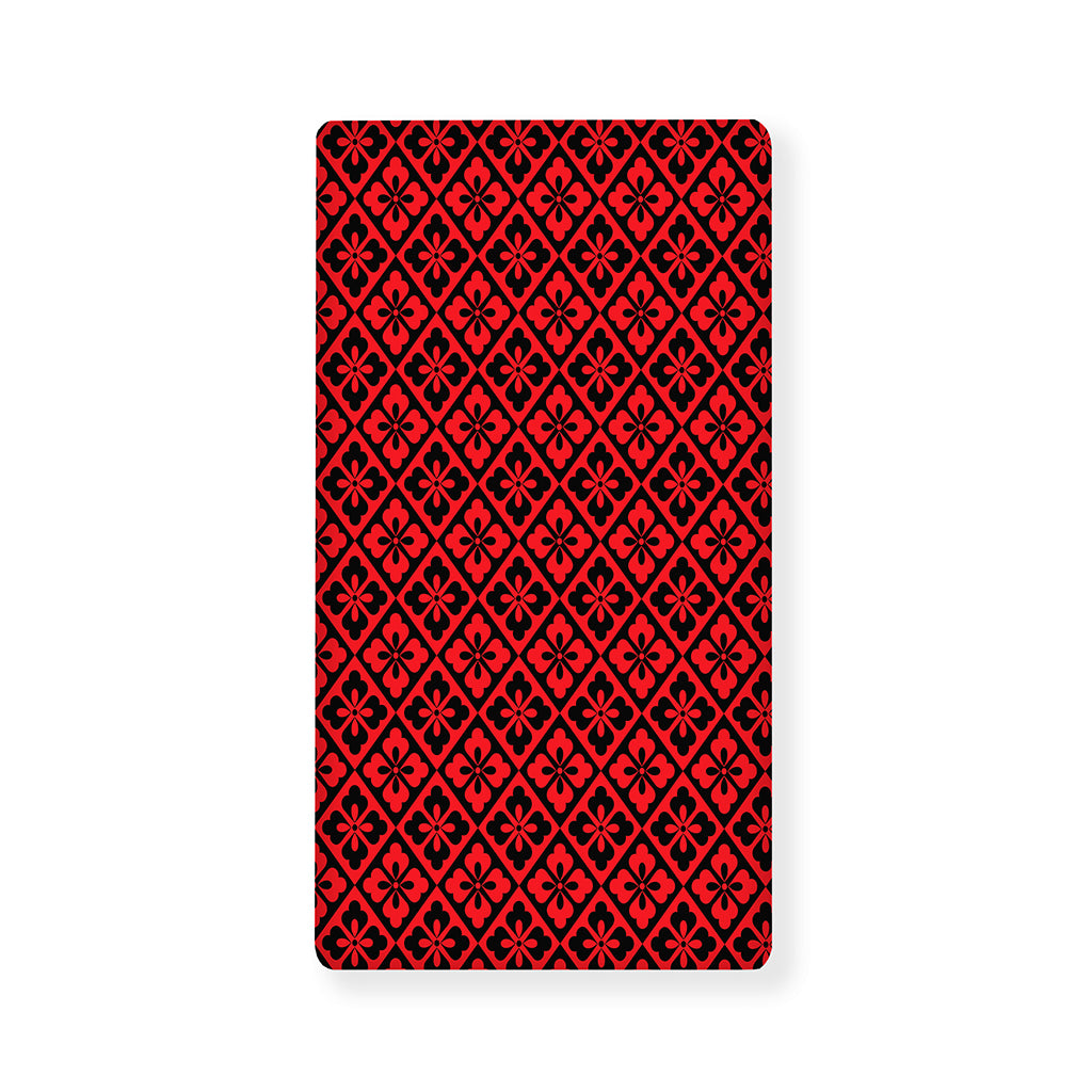 Red And Black Japanese Pattern Print Baby Crib Sheet