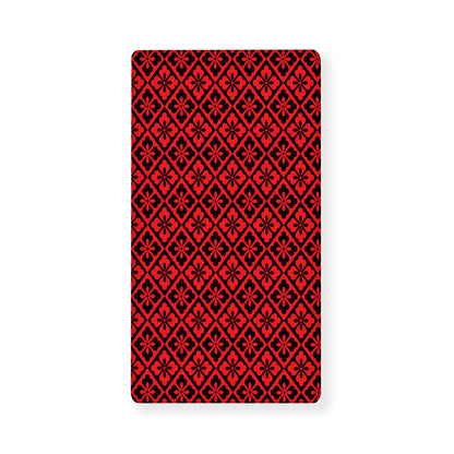 Red And Black Japanese Pattern Print Baby Crib Sheet