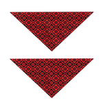 Red And Black Japanese Pattern Print Dog Bandana