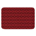 Red And Black Japanese Pattern Print Indoor Door Mat