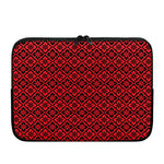 Red And Black Japanese Pattern Print Laptop Sleeve