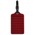 Red And Black Japanese Pattern Print Luggage Tag