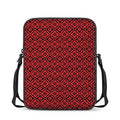 Red And Black Japanese Pattern Print Rectangular Crossbody Bag