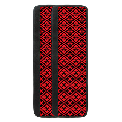 Red And Black Japanese Pattern Print Refrigerator Handle Covers