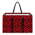 Red And Black Japanese Pattern Print Utility Tote Bag
