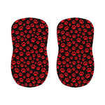 Red And Black Paw Pattern Print Bar Stool Covers