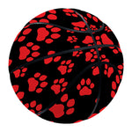 Red And Black Paw Pattern Print Basketball