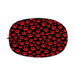 Red And Black Paw Pattern Print Car Side Mirror Covers