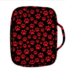 Red And Black Paw Pattern Print Front Pocket Bible Bag