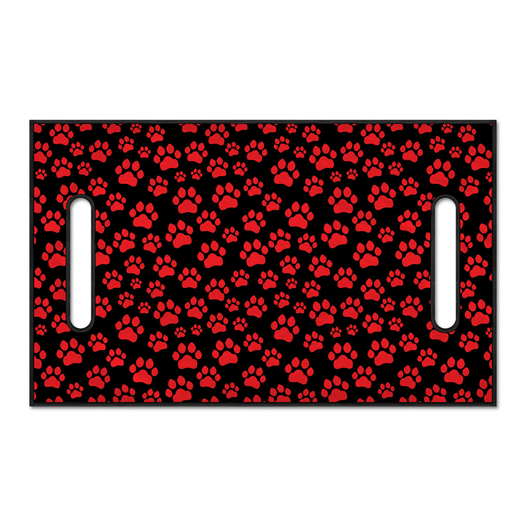 Red And Black Paw Pattern Print Golf Cart Seat Cover