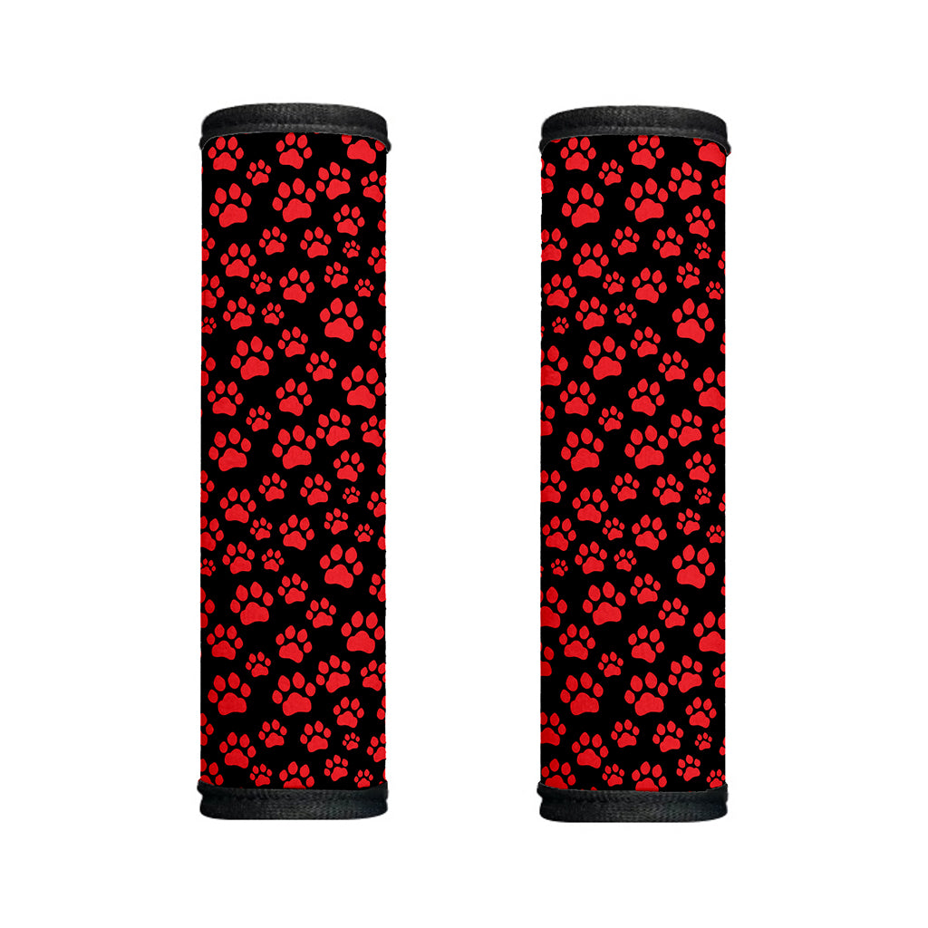 Red And Black Paw Pattern Print Handle Covers
