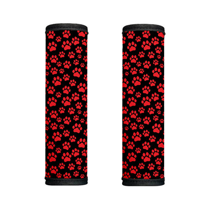 Red And Black Paw Pattern Print Handle Covers