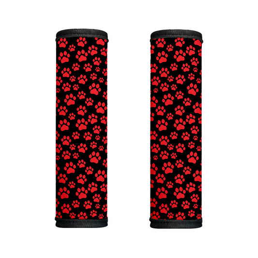 Red And Black Paw Pattern Print Handle Covers