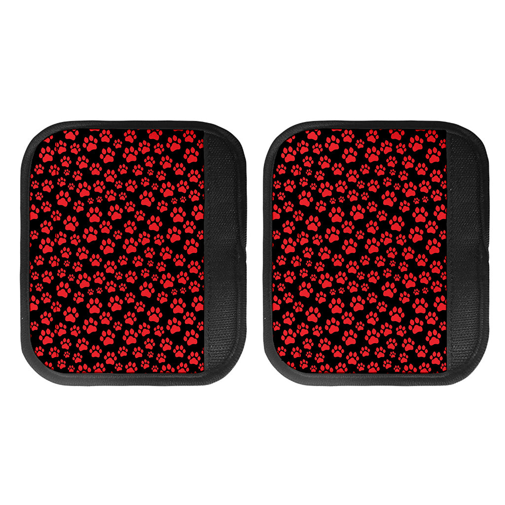 Red And Black Paw Pattern Print Handle Covers
