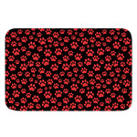 Red And Black Paw Pattern Print Indoor Door Mat
