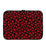 Red And Black Paw Pattern Print Laptop Sleeve
