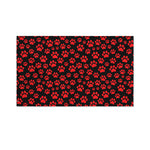 Red And Black Paw Pattern Print Polyester Flag
