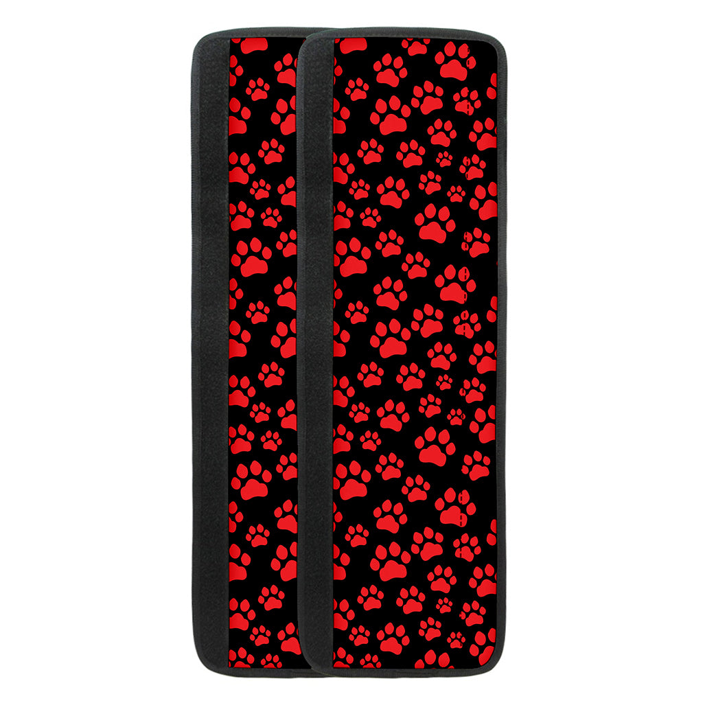 Red And Black Paw Pattern Print Refrigerator Handle Covers
