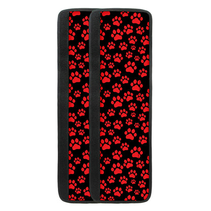 Red And Black Paw Pattern Print Refrigerator Handle Covers