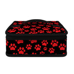 Red And Black Paw Pattern Print Small Lunch Bag
