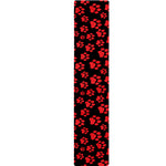 Red And Black Paw Pattern Print Table Runner