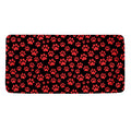 Red And Black Paw Pattern Print Towel