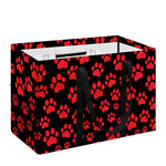 Red And Black Paw Pattern Print Utility Tote Bag
