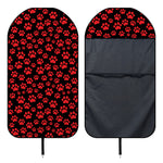 Red And Black Paw Pattern Print Waterproof Car Seat Cover