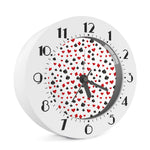 Red And Black Playing Card Suits Print Alarm Clock