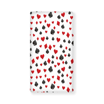 Red And Black Playing Card Suits Print Baby Crib Sheet