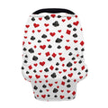 Red And Black Playing Card Suits Print Baby Seat Cover